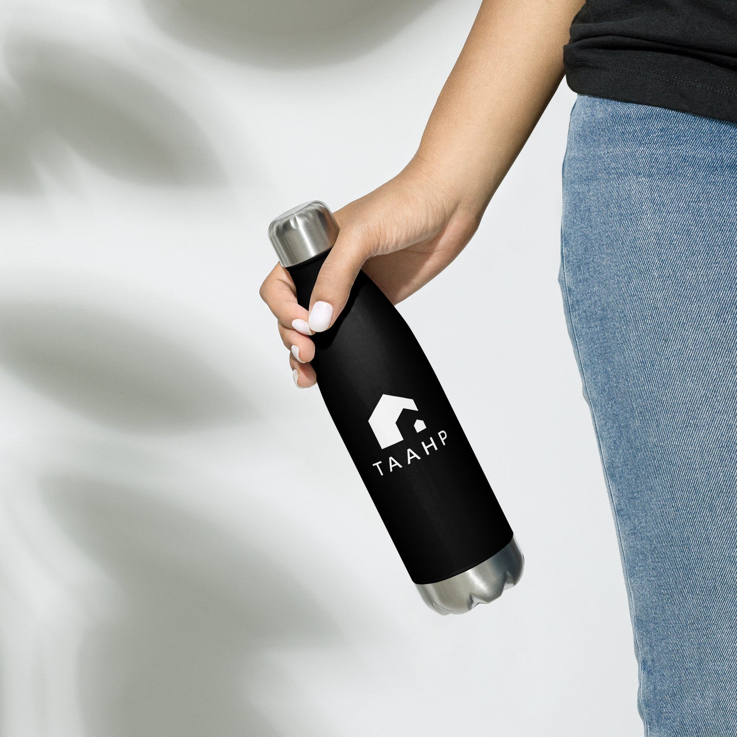 Stainless Steel Water Bottle - TAAHP Logo - BLACK