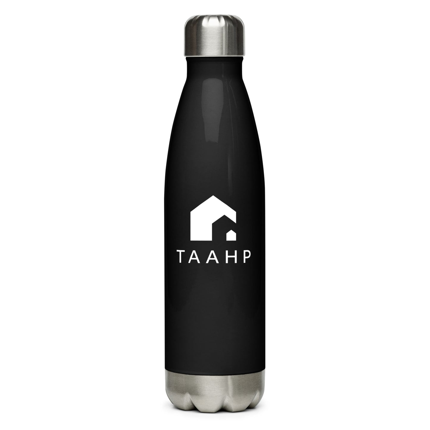 Stainless Steel Water Bottle - TAAHP Logo - BLACK